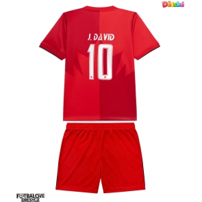 Kanada Jonathan David #10 Dětské Domácí dres komplet MS 2026 Krátký Rukáv (+ trenýrky)
